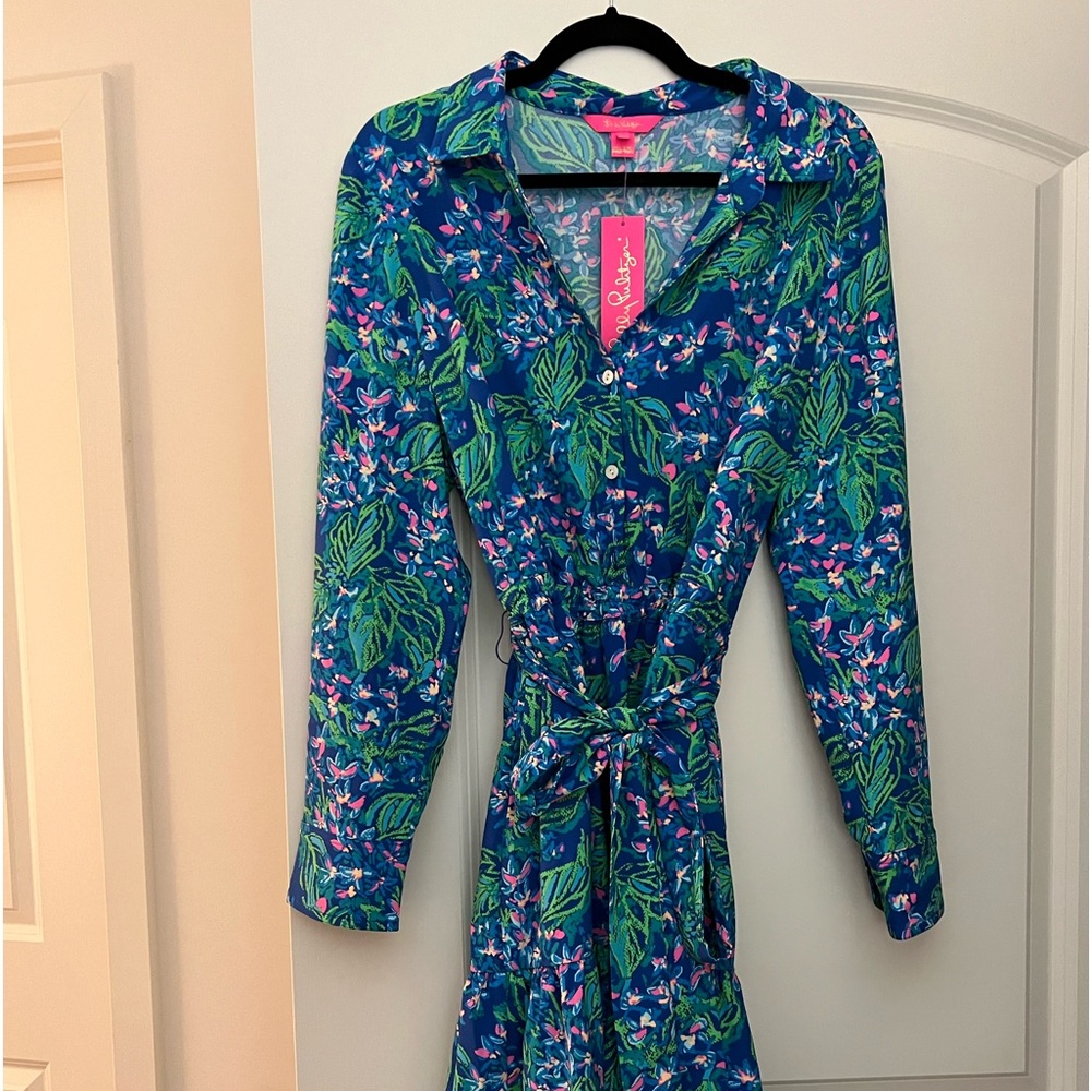Lilly Pulitzer Sz 14 Shirt Dress with Belt